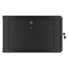 Lanberg WF01-6606-00B 19" 6U SZÉL:600mm MÉLY:600mm MAG:379mm lapraszerelt fémajtós fekete fali rack szekrény