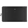 Lanberg WF01-6606-00B 19" 6U SZÉL:600mm MÉLY:600mm MAG:379mm lapraszerelt fémajtós fekete fali rack szekrény
