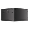 Lanberg WF01-6606-00B 19" 6U SZÉL:600mm MÉLY:600mm MAG:379mm lapraszerelt fémajtós fekete fali rack szekrény