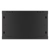 Lanberg WF01-6606-00B 19" 6U SZÉL:600mm MÉLY:600mm MAG:379mm lapraszerelt fémajtós fekete fali rack szekrény