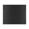 Lanberg WF01-6409-10B 19" 9U SZÉL:600mm MÉLY:450mm MAG:512mm lapraszerelt üvegajtós fekete fali rack szekrény