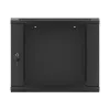 Lanberg WF01-6609-10B 19" 9U SZÉL:600mm MÉLY:600mm MAG:512mm lapraszerelt üvegajtós fekete fali rack szekrény