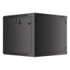 Lanberg WF01-6609-10B 19" 9U SZÉL:600mm MÉLY:600mm MAG:512mm lapraszerelt üvegajtós fekete fali rack szekrény