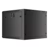 Lanberg WF01-6609-10B 19" 9U SZÉL:600mm MÉLY:600mm MAG:512mm lapraszerelt üvegajtós fekete fali rack szekrény