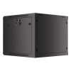 Lanberg WF01-6609-00B 19" 9U SZÉL:600mm MÉLY:600mm MAG:512mm lapraszerelt fémajtós fekete fali rack szekrény
