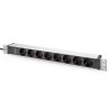 DIGITUS DN-95428 1U rack alu 8 schuko dugaljas C20-as tápcsatlakozós hálózati elosztó