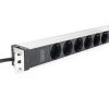 DIGITUS DN-95428 1U rack alu 8 schuko dugaljas C20-as tápcsatlakozós hálózati elosztó