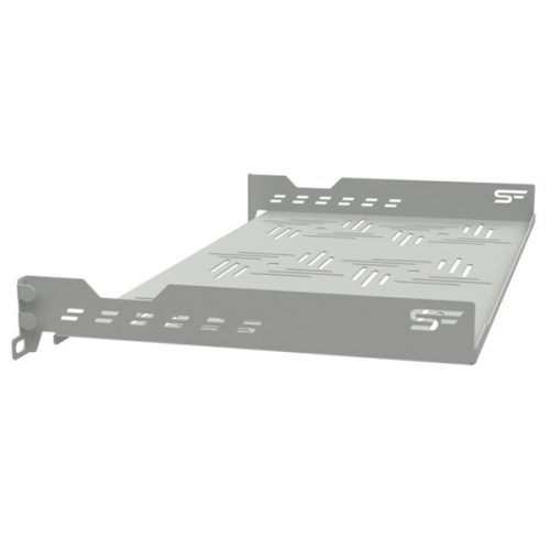 Stalflex B-RSF19-1U-250G 19" 1U 250mm mély 2 ponton rögzíthető szürke fix tálca