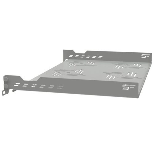 Stalflex B-RSF19-1U-300G 19" 1U 300mm mély 2 ponton rögzíthető szürke fix tálca
