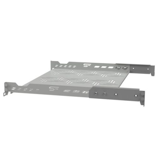 Stalflex B-RSA19-1U-350G 19" 1U 350mm mély 4 ponton rögzíthető szürke fix tálca