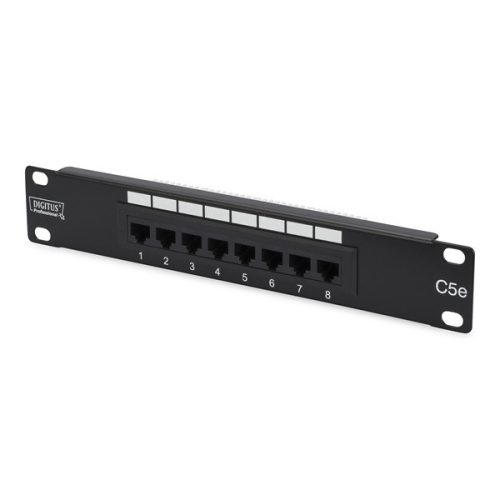 DIGITUS 10" 1U 8portos Cat.5e árnyékolatlan patch panel