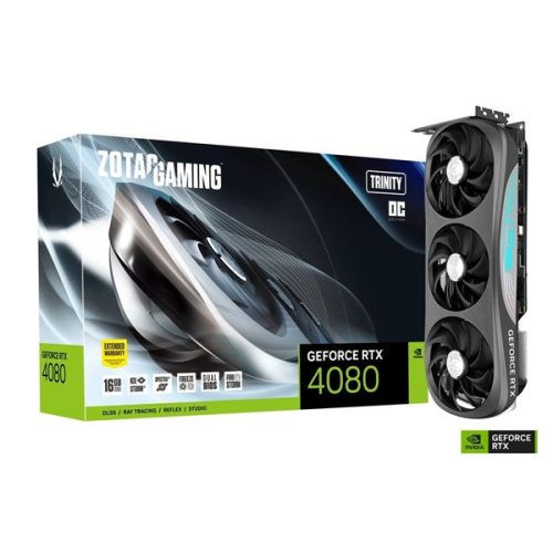 Zotac GAMING GeForce RTX 4080 Trinity OC nVidia 16GB GDDR6X 256bit PCIe videókártya