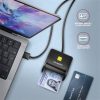 Axagon CRE-SM3N USB Smart card FlatReader okos kártyaolvasó