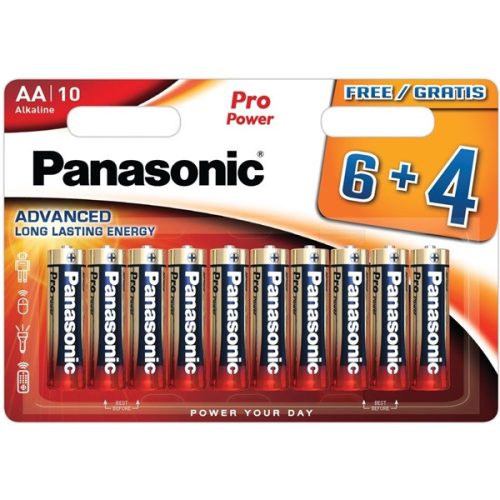 Panasonic LR6PPG/10BW 6+4F 1,5V AA/ceruza tartós alkáli elem 10 db/csomag