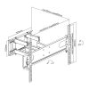 Stell SHO 4620 37"-70" VESA 600x400 kihúzható fali konzol