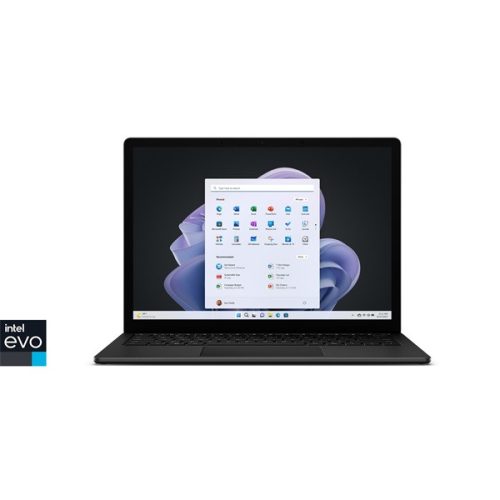 Microsoft Surface Laptop 5 13,5"/Intel Core i5-1245U/8GB/512GB/Int.VGA/Win11/fekete laptop