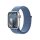 Apple Watch S9 Cellular (41mm) ezüst alumínium tok , kék sport pánt okosóra