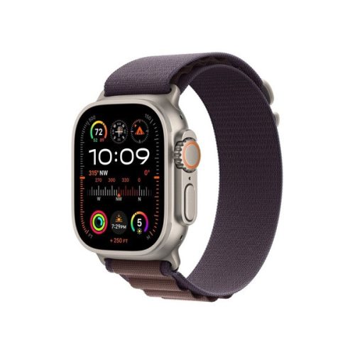 Apple Watch Ultra2 Cellular (49mm) titán tok , indigo alpesi pánt (L) okosóra