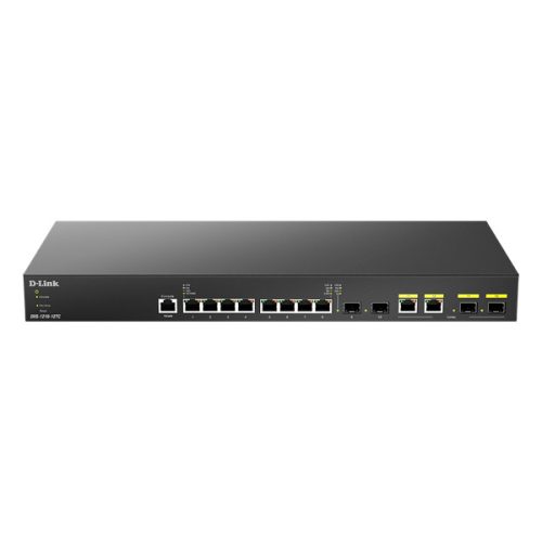 D-Link DXS-1210-12ST/E 8x10GbE LAN 2xSFP+ 2x10GbE SFP+/10G Base-T combo port L2 smart menedzselhető switch