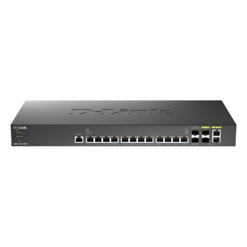 D-Link DXS-1210-16ST/E 12x10GbE LAN 2xSFP+ 2x10GbE SFP+/10G Base-T combo port L2 smart menedzselhető switch