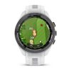 Garmin Approach S70 (42mm) fekete kerámia fehér szilikon szíjjal (ED) okosóra