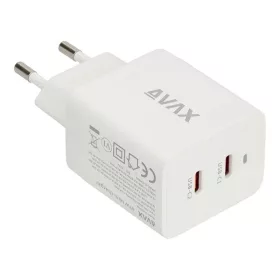   AVAX CH900W PRIME 47W GaN gyors hálózati töltő 2x Type C (PD), fehér