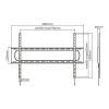 Stell SHO 7220  60"-120" fix fekete fali konzol