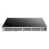 D-Link DGS-3130-54PS/E 48xGbE PoE LAN 2x10GbE LAN 4xSFP+ port L3 menedzselhető PoE switch