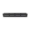 Lanberg PPU6-2048-B 19" 2U 48port Cat6 UTP árnyékolatlan fekete patch panel