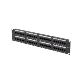   Lanberg PPU5-2048-B 19" 2U 48port Cat.5e UTP árnyékolatlan fekete patch panel