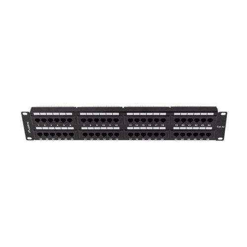 Lanberg PPU5-2048-B 19" 2U 48port Cat.5e UTP árnyékolatlan fekete patch panel