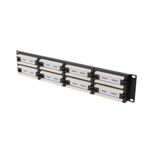 Lanberg PPU5-2048-B 19" 2U 48port Cat.5e UTP árnyékolatlan fekete patch panel