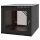 Stalflex RC19-9U-600GB 19" 9U 600 mm mély lapraszerelt fekete üveg ajtós fali rack szekrény