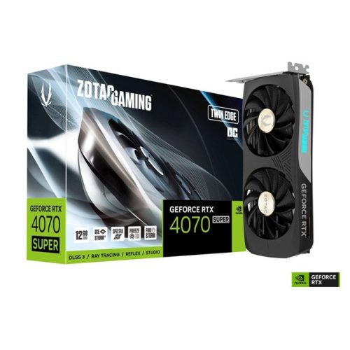 Zotac GAMING GeForce RTX 4070 SUPER Twin Edge OC nVidia 12GB GDDR6X 192bit PCIe videókártya