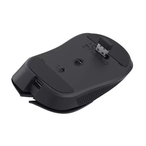 Trust GXT923 Ybar (Optikai érzékelő; 7200DPI; 6 gomb; LED; gumizott külső) fekete vezeték nélküli gamer egér