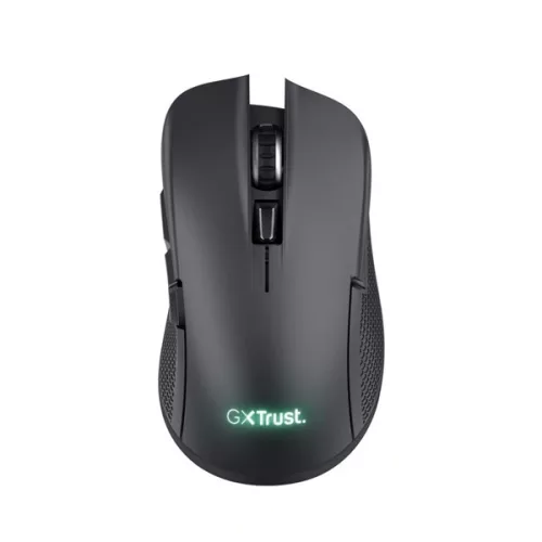 Trust GXT923 Ybar (Optikai érzékelő; 7200DPI; 6 gomb; LED; gumizott külső) fekete vezeték nélküli gamer egér
