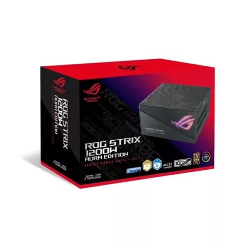 Asus ROG Strix 1200W 80+ Gold Aura Edition ventillátorral moduláris tápegység