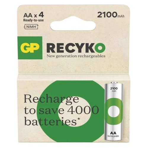 GP ReCyko NiMH Akkumulátor HR6 (AA) 2100mAh 4db