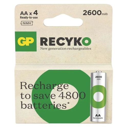 GP ReCyko NiMH Akkumulátor HR6 (AA) 2600mAh 4db