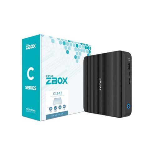 Zotac ZBOX-CI343-BE Mini/Intel N100/fekete barebone asztali számítógép