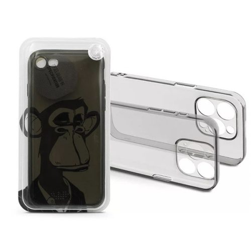 Haffner HF241338 Apple iPhone 7/iPhone 8/SE 2020/SE 2022 Gray Monkey átlátszó szilikon hátlap