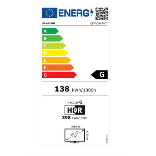 Samsung 75" QE75QN800DTXXH 8K UHD Smart Neo QLED Mini LED TV