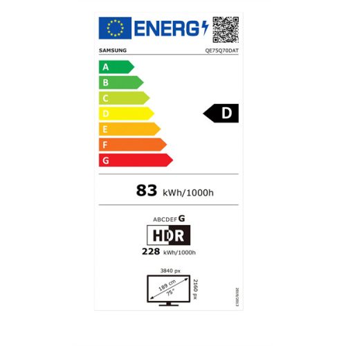 Samsung 75" QE75Q70DATXXH 4K UHD Smart QLED TV