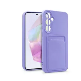   Haffner HF271649 Samsung Galaxy A35 5G Card Case lila szilikon hátlap kártyatartóval