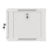 Lanberg WF01-6406-10S 19" 6U SZÉL:600mm MÉLY:450mm MAG:379mm lapraszerelt üvegajtós szürke fali rack szekrény