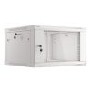 Lanberg WF01-6606-10S 19" 6U SZÉL:600mm MÉLY:600mm MAG:379mm lapraszerelt üvegajtós szürke fali rack szekrény