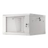 Lanberg WF01-6606-10S 19" 6U SZÉL:600mm MÉLY:600mm MAG:379mm lapraszerelt üvegajtós szürke fali rack szekrény