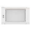 Lanberg WF01-6606-10S 19" 6U SZÉL:600mm MÉLY:600mm MAG:379mm lapraszerelt üvegajtós szürke fali rack szekrény