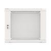 Lanberg WF01-6606-10S 19" 9U SZÉL:600mm MÉLY:450mm MAG:512mm lapraszerelt üvegajtós szürke fali rack szekrény