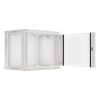 Lanberg WF01-6606-10S 19" 9U SZÉL:600mm MÉLY:450mm MAG:512mm lapraszerelt üvegajtós szürke fali rack szekrény